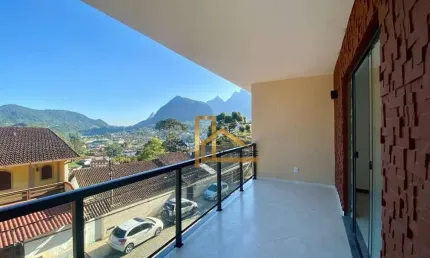 Apartamento Novo com Vista para a Serra dos Órgãos a 3 minutos da Feirinha do Alto em Teresópolis-RJ