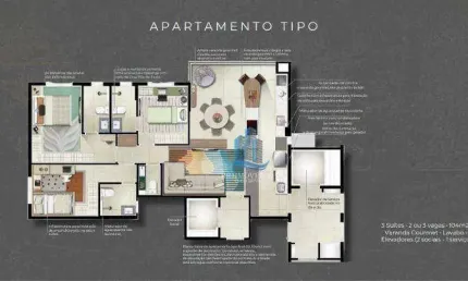 Apartamento com 3 dormitórios à venda, 104 m² por R$ 1.510.000,00 - Centro - São Caetano do Sul/SP
