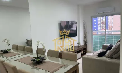 Apartamento com 2 dormitórios à venda, 80 m² por r$ 390.000,00 - aviação - praia grande/sp