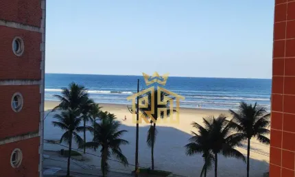 Apartamento à venda, com 2 dormitórios, de frente para o mar, no bairro Tupi, em Praia Grande, SP.