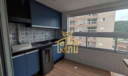 Apartamento mobiliado com 2 dormitórios à venda no Canto do Forte, Praia Grande, SP