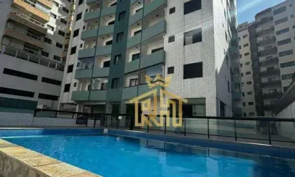 Apartamento, 50m da praia, com 1 dormitório à venda, 52 m² por R$ 325.000 - Ocian - Praia Grande/SP