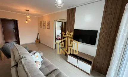 Apartamento 2 quartos (1 suíte) no bairro do canto do forte grande - sp