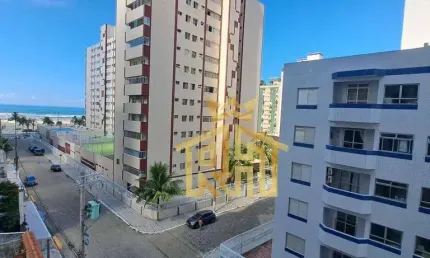 Apartamento amplo 112 m² área útil 02 quartos vista para o mar a venda - Bairro Guilhermina - Praia Grande SP
