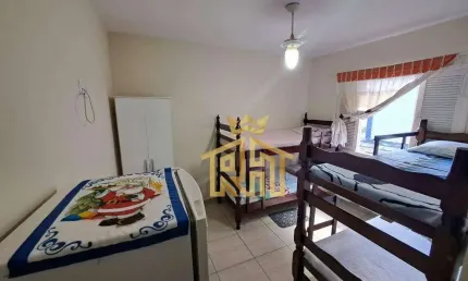 Kitnet com 1 dormitório para alugar, 22 m² por r$ 1.100,02/mês - vila assunção - praia grande/sp