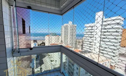 Apartamento Mobiliado - 03 Dormitórios (02 Suítes) - Varanda vista mar - Lazer Completo - 2 vagas - Guiilhermina