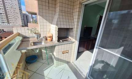 Apartamento Mobiliado - sacada com churrasqueira - Lazer Completo - 1 vaga - Aviação - Praia Grande