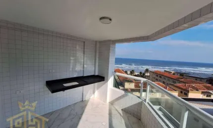 Apartamento 02 dorms (01 suíte) - sacada gourmet - vista mar - lazer - 1 vaga - caiçara