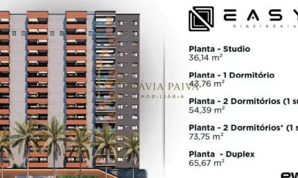 Apartamento com 1 quarto à venda na Rua Olímpia Meirelles Palma, 1051, Ribeirânia, Ribeirão Preto, 36 m2 por R$ 312.000