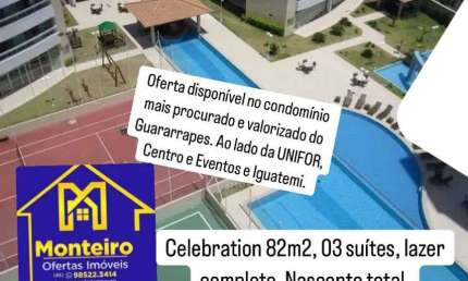 Oferta disponível de um ótimo apto no condomínio mais procurado e valorizado na região do Guararapes