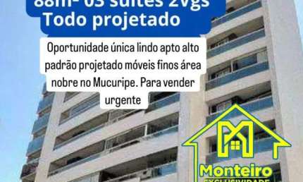 Oportunidade única espetacular apto e condomínio área nobre projetado móveis finos Mucuripe