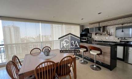 Apartamento para locação no Tatuapé com 192 m², 3 suítes, sacada gourmet, 6 vagas, lazer completo.