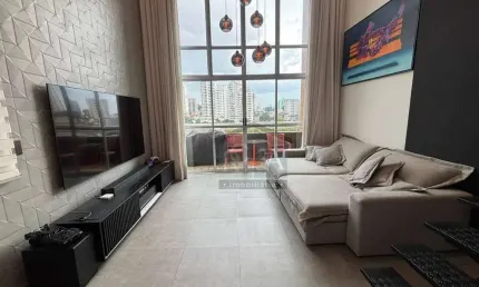 Apartamento para vender com 82m², varanda e 2 vagas. condomínio pozelli loft plus - jardim anália franco - sp