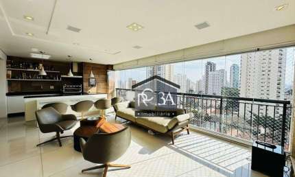 Apartamento à venda no Jardim Anália Franco alto padrão mobiliado e decorado com 3 suítes, 4 vagas.