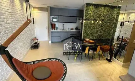 Apartamento com 3 dormitórios com varanda gourmet  à venda, 73 m² por R$ 1.200.000 - Anália Franco - São Paulo/SP