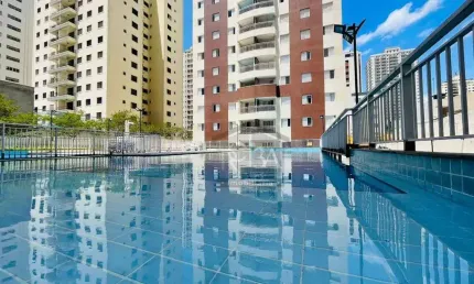 Apartamento para locação no Tatuapé condomínio Quadra Azul com sala ampliada , 2 dormitórios, 2 vagas.