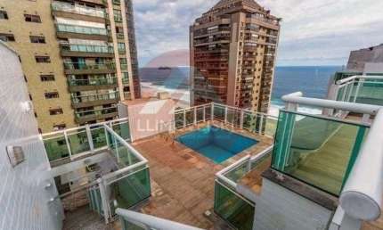 Cobertura no Praia da Barra, Barra da Tijuca. 4 quartos sendo 2 suítes. Piscina.