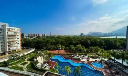 Alphaland Residence Club, 2 suítes, mobiliado, sol da manhã, vista lazers.