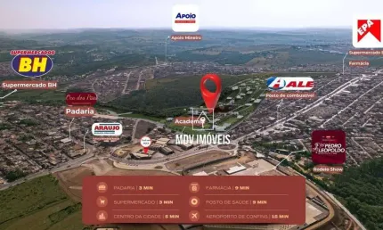 Lotes a partir de 360 m² residenciais e comerciais financiados em Pedro Leopoldo!