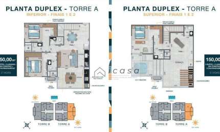 Apartamento Duplex com 3 dormitórios à venda, 150 m² por R$ 794.000,00 - Martim de Sá - Caraguatatuba/SP