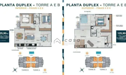 Apartamento Duplex com 3 dormitórios à venda, 125 m² por R$ 670.000,00 - Martim de Sá - Caraguatatuba/SP