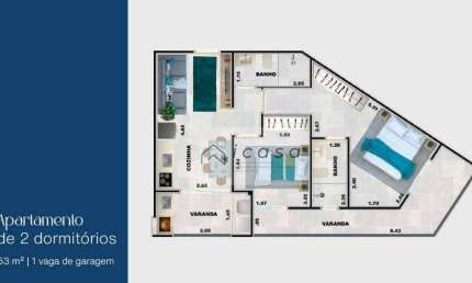 Apartamento com 2 dormitórios à venda, 62 m² por R$ 630.000,00 - Praia Grande - Ubatuba/SP