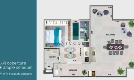 Loft com 1 dormitório à venda, 74 m² por R$ 741.000,00 - Praia Grande - Ubatuba/SP