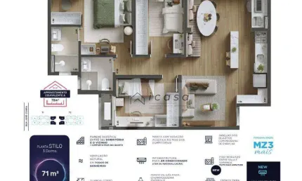Apartamento com 3 dormitórios à venda, 71 m² por r$ 695.000,00 - parque industrial - são josé dos campos/sp