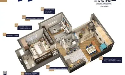 Apartamento com 2 dormitórios à venda, 56 m² por R$ 495.000,00 - Vila Industrial - São José dos Campos/SP