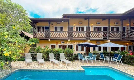 Pousada com 12 dormitórios à venda, 464 m² por r$ 3.500.000,00 - toninhas - ubatuba/sp