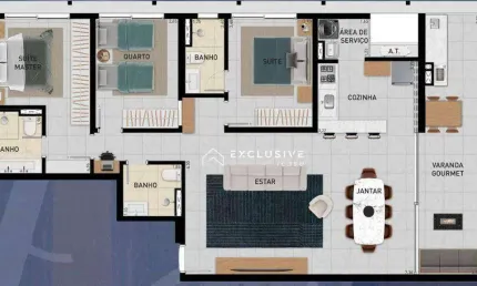 Apartamento com 3 dormitórios à venda, 119 m² por R$ 1.107.000,00 - Centro - Caraguatatuba/SP