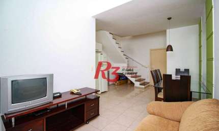 Loft com 1 dormitório à venda, 69 m² por R$ 590.000,00 - Gonzaga - Santos/SP