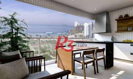 Apartamento com 1 dormitório à venda, 56 m² - Vila Júlia - Guarujá/SP