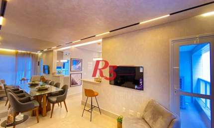 Apartamento com 2 dormitórios à venda, 82 m² por R$ 890.000,00 - Aparecida - Santos/SP