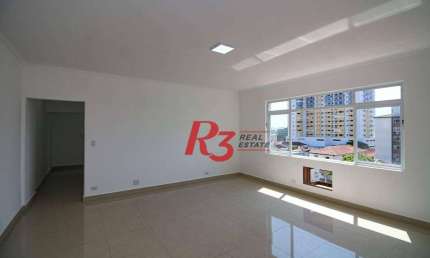Apartamento para alugar, 108 m² por R$ 6.000,00/mês - Boqueirão - Santos/SP