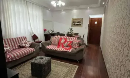 Apartamento à venda, 125 m² por r$ 530.000,00 - embaré - santos/sp