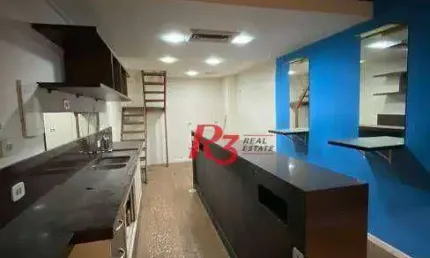 Ponto comercial com 1 sala para alugar na Avenida Ana Costa, 549, Gonzaga, Santos