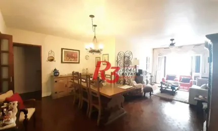 Apartamento à venda, com 133m², 3 dorm (1 suíte), 2 vagas, Gonzaga, Santos SP