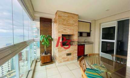 Apartamento com 4 dormitórios para alugar, 204 m² por R$ 24.000,00/mês - Embaré - Santos/SP