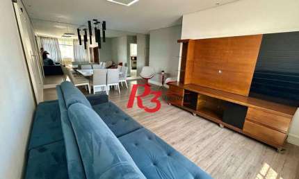 Apartamento com 3 dormitórios, 132 m² - venda por R$ 1.070.000,00 ou aluguel por R$ 7.200,00/mês - Pompéia - Santos/SP