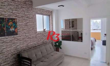 Apartamento com 1 dormitório à venda, 55 m² por R$ 532.000,00 - Boqueirão - Santos/SP