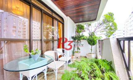 LOCAÇÃO Apartamento com 4 dormitórios, 294 m² - venda por R$ 2.300.000 ou aluguel por R$ 15.000/mês - Boqueirão - Santos/SP