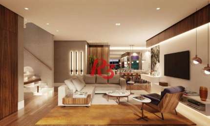 Cobertura com 3 suítes à venda, 214 m² - Ponta da Praia - Santos/SP