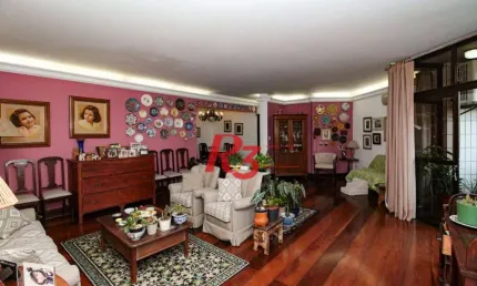 Apartamento com 4 dormitórios à venda, 181 m² por r$ 1.100.000,00 - pompéia - santos/sp