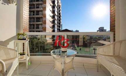 Apartamento com 3 dormitórios à venda, 151 m² por R$ 930.000,00 - Gonzaga - Santos/SP