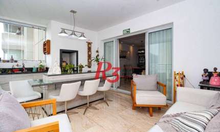 Apartamento com 3 dormitórios à venda, 150 m² por R$ 1.500.000,00 - Marapé - Santos/SP