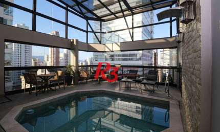 Cobertura com 4 dormitórios à venda, 377 m² por R$ 5.360.000,00 - Gonzaga - Santos/SP