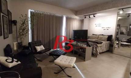 Apartamento com 1 dormitório, 54 m² - venda por R$ 1.280.000,00 ou aluguel por R$ 6.300,00/mês - Pompéia - Santos/SP