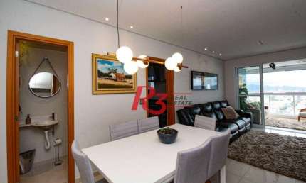 Apartamento com 3 dormitórios à venda, 129 m² por R$ 1.800.000,00 - Aparecida - Santos/SP