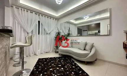 Apartamento com 1 dormitório à venda, 50 m² por r$ 266.000,00 - centro - são vicente/sp